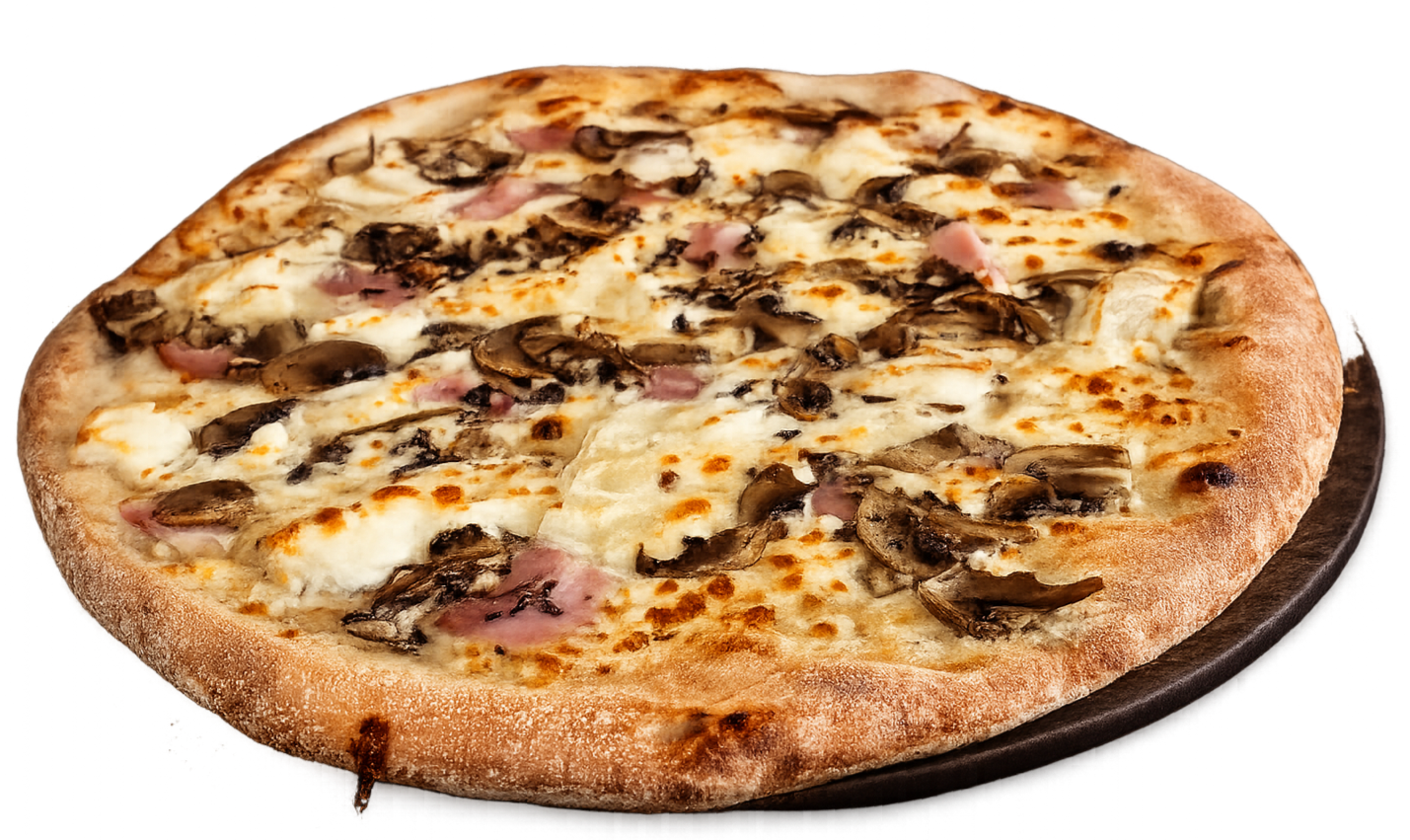 Pizza Chèvre Miel de Casa Pizza à Venarey-les-Laumes, chèvre, miel, lard et champignons